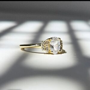 Oval Cut Dainty Ring